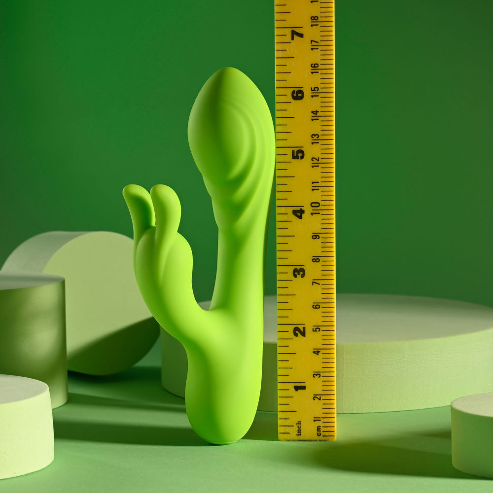 Evolved BRAT BUNNY - Green 16.2 cm USB Rechargeable Rabbit Vibrator — view 8