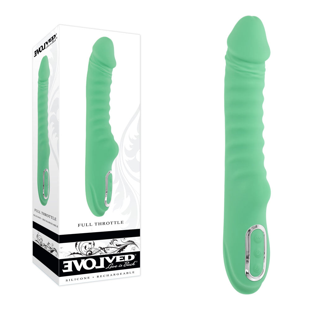 Evolved FULL THROTTLE - Mint Green 24.1 cm Vibrator buy online Australia