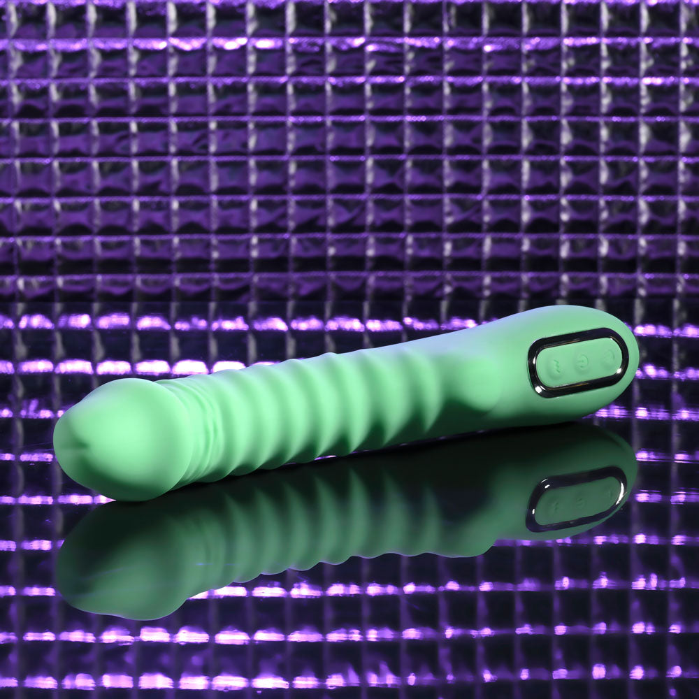 Evolved FULL THROTTLE - Mint Green 24.1 cm USB Rechargeable Vibrator — view 6