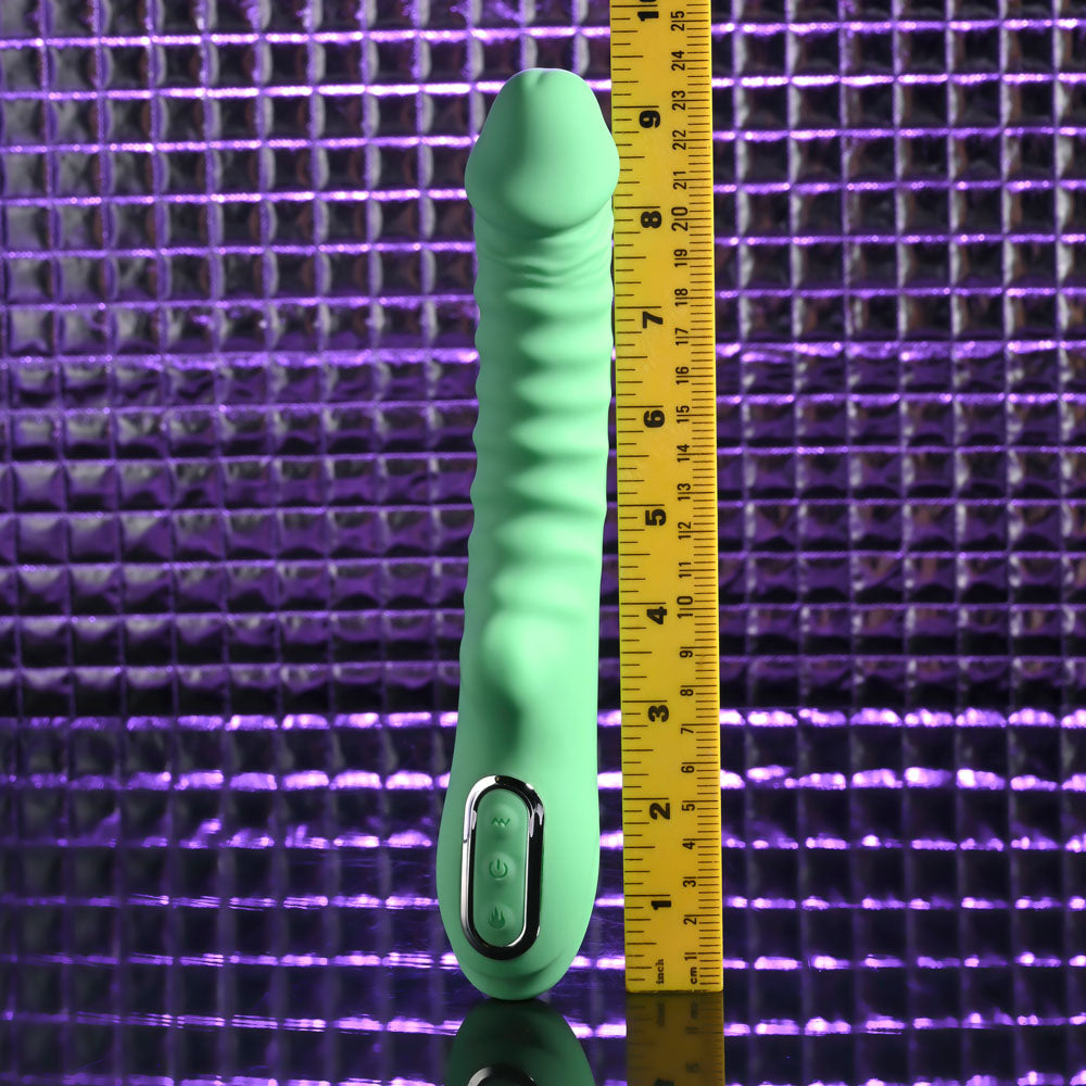 Evolved FULL THROTTLE - Mint Green 24.1 cm USB Rechargeable Vibrator — view 8