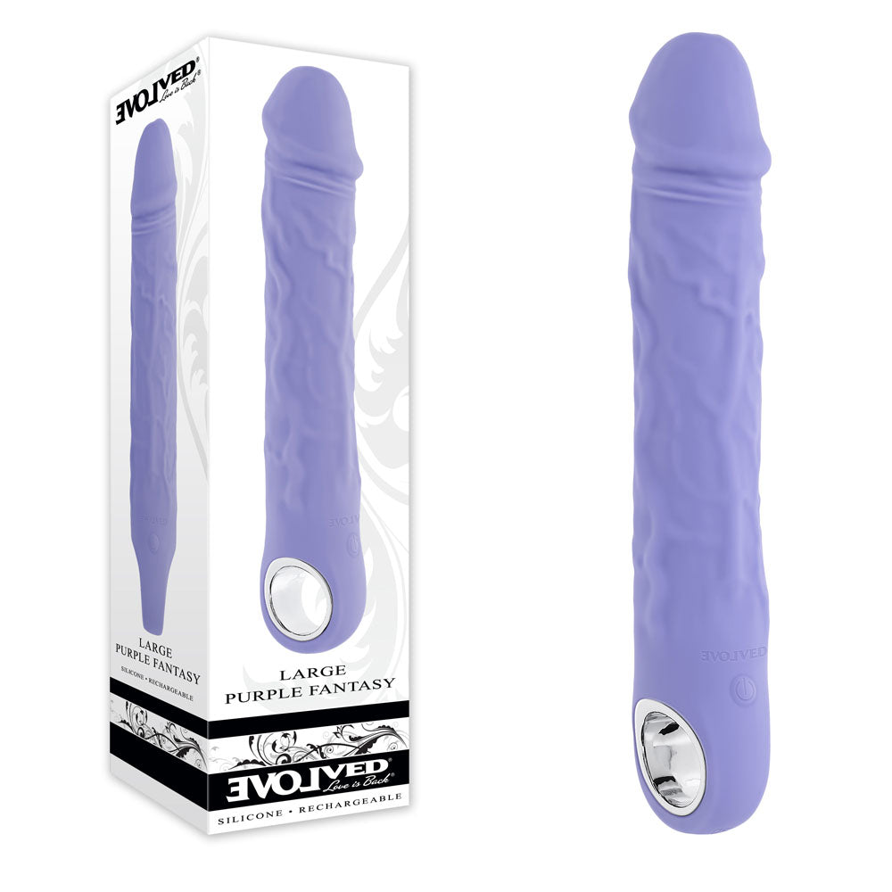 Evolved LARGE PURPLE FANTASY - Purple 21.8 cm Vibrator buy online Australia