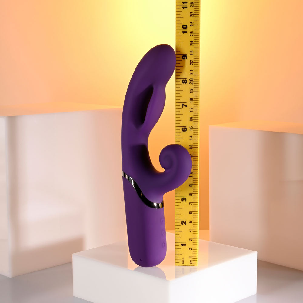 Evolved PLEASURE PUFF - Purple 24.1 cm USB Rechargeable Inflatable Rabbit Vibrator — view 8