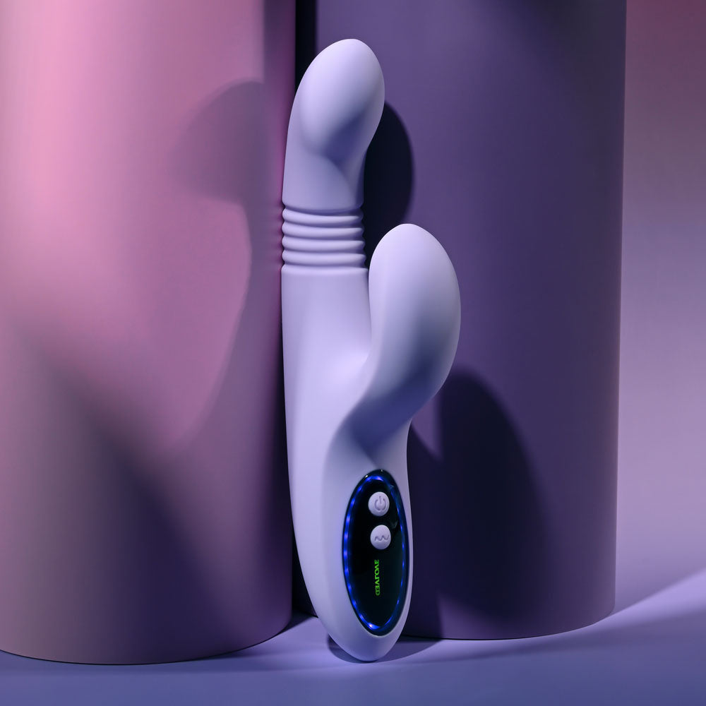 Evolved PEP TALK - Purple 23.3 cm Thrusting Vibrator with Tapping Clitoral Stimulator