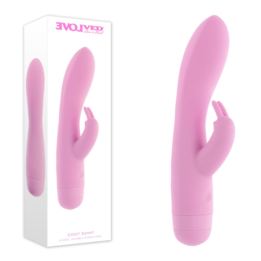 Evolved CUSHY BUNNY - Pink 19.1 cm Rabbit Vibrator buy online Australia