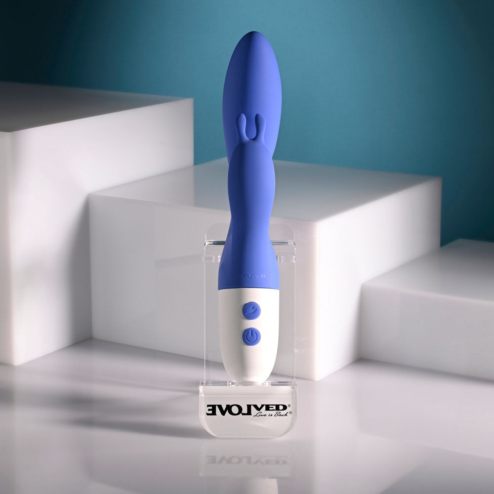 Evolved FUNNY BUNNY - Blue 20 cm Rabbit Vibrator