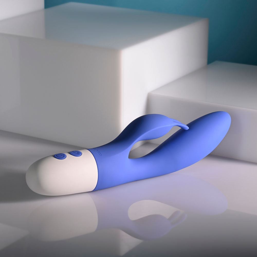 Evolved FUNNY BUNNY - Blue 20 cm USB Rechargeable Rabbit Vibrator — view 6