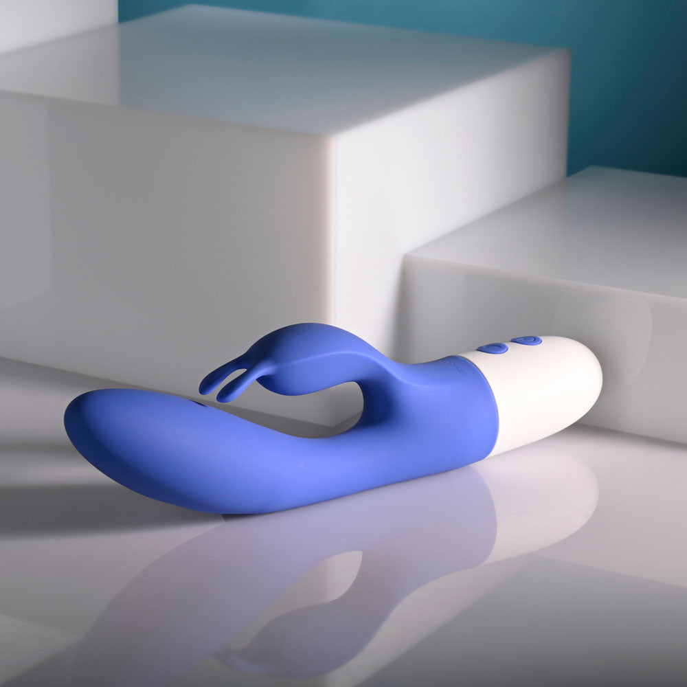 Evolved FUNNY BUNNY - Blue 20 cm USB Rechargeable Rabbit Vibrator — view 7