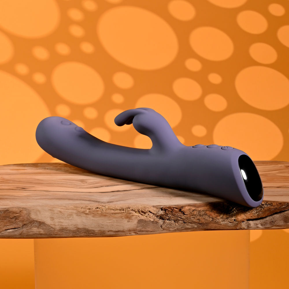 Evolved POPPIN GOOD TIME - Purple 20 cm USB Rechargeable Rabbit Vibrator — image 5