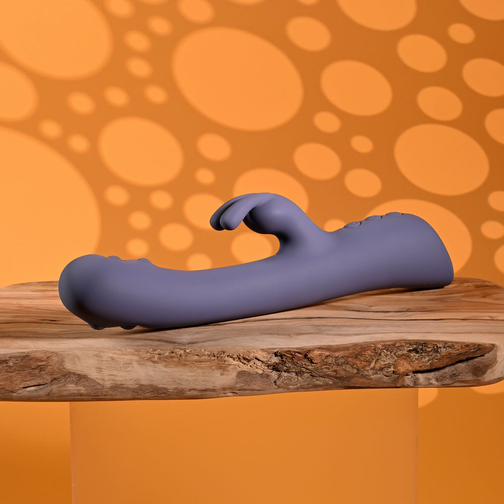Evolved POPPIN GOOD TIME - Purple 20 cm USB Rechargeable Rabbit Vibrator — image 6