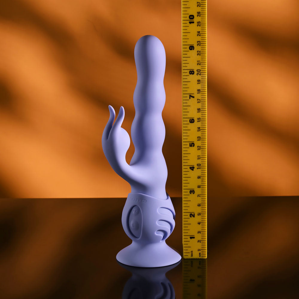 Evolved WIGGLY BUNNY - Purple USB Rechargeable Rabbit Vibrator with Suction Base — image 8