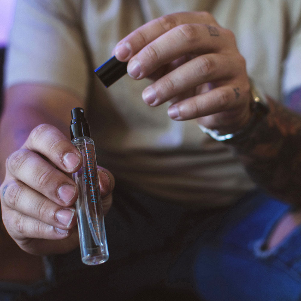 Eye Of Love Love In Bloom Blue Ember Pheromone Cologne - 10ml - Citrus & Cedar Scented Pheromone Cologne for Men to attr