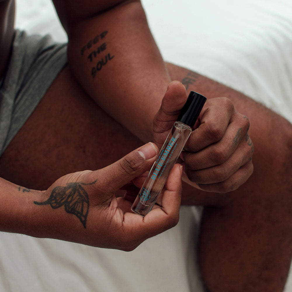 Eye Of Love Love In Bloom Blue Ember Pheromone Cologne - 10ml - Citrus & Cedar Scented Pheromone Cologne for Men to attrac...