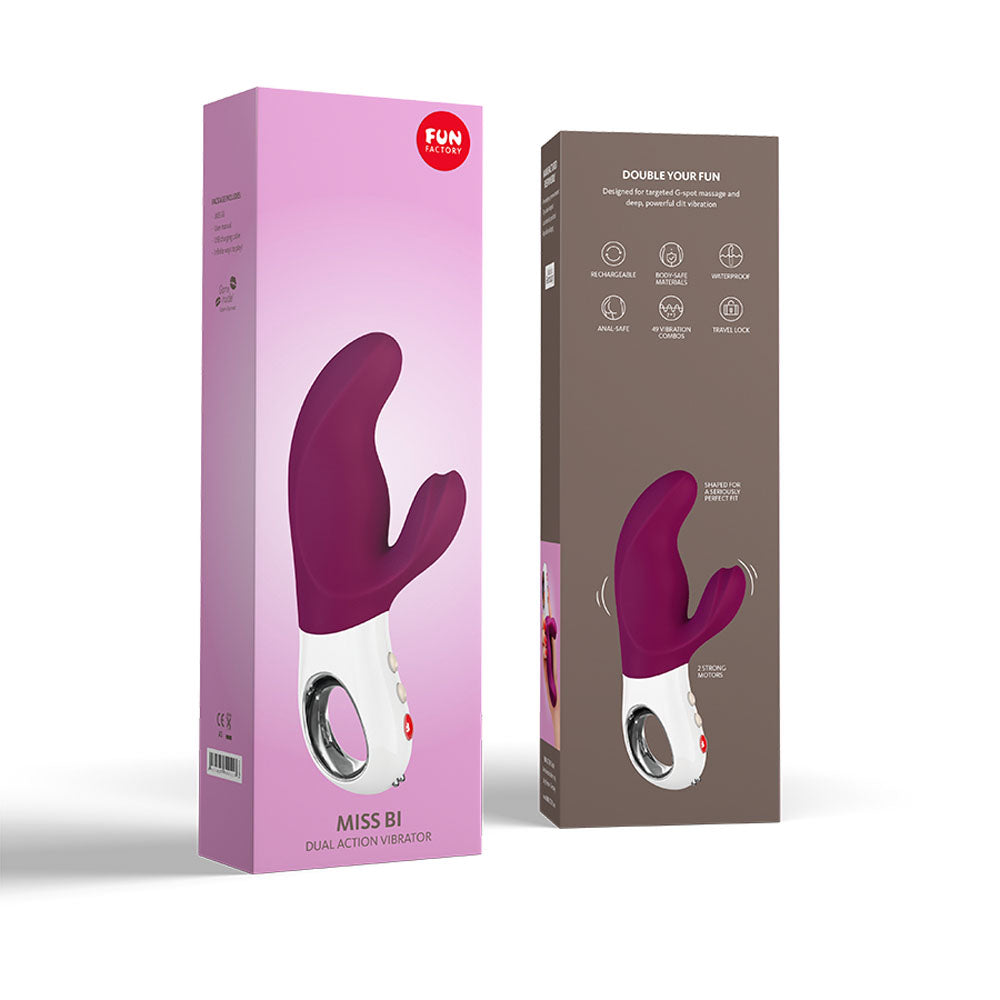 Fun Factory MISS BI grape - Grape 17 cm USB Rechargeable Rabbit Vibrator — view 9