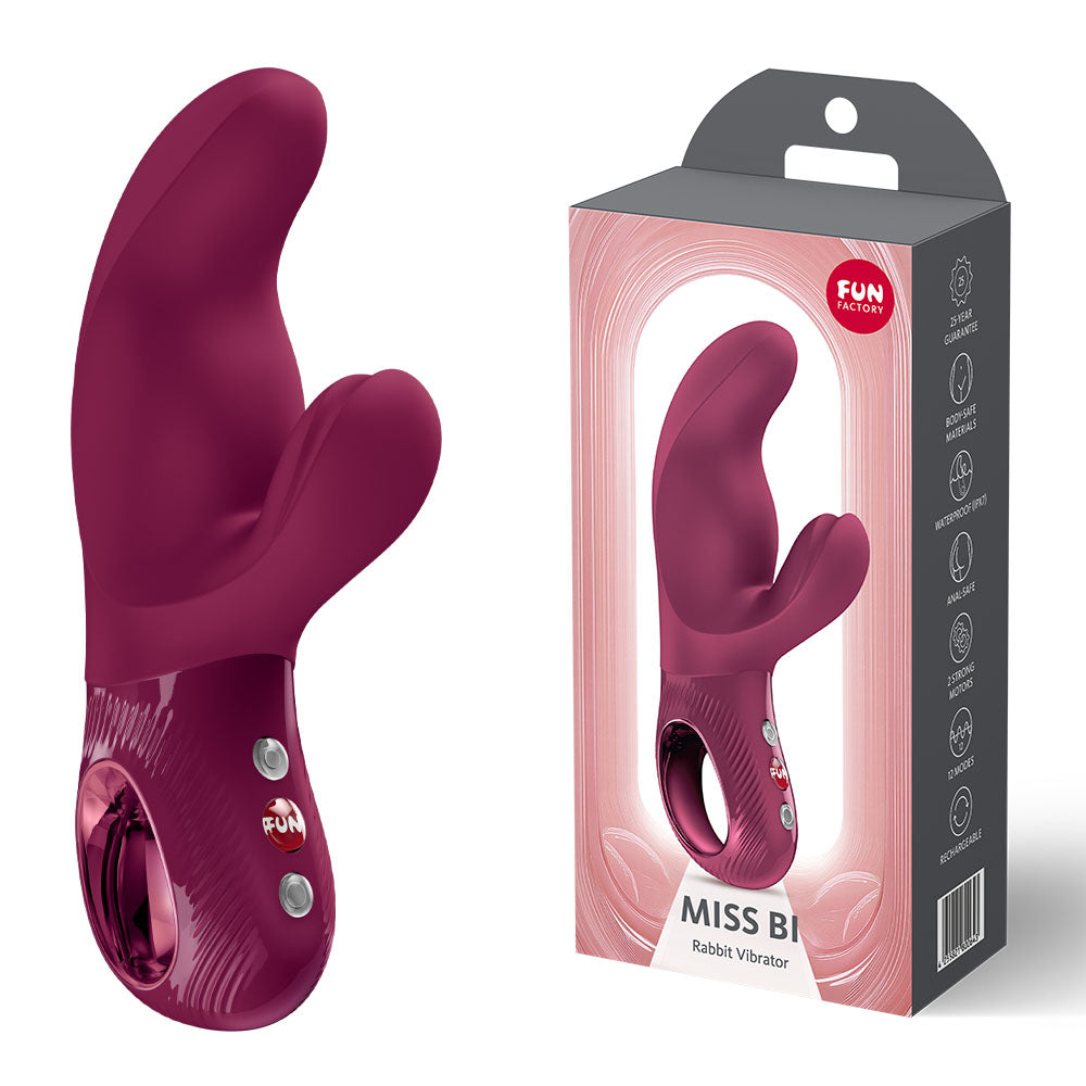 Fun Factory MISS BI Wine Red - Wine Red 17 cm USB-C Vibrator buy online Australia