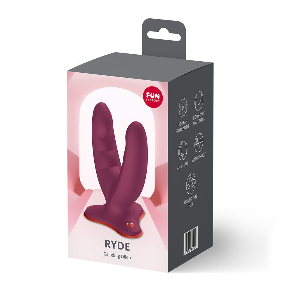 Fun Factory RYDE Wine Red - Wine Red Grinding Dildo — image 8