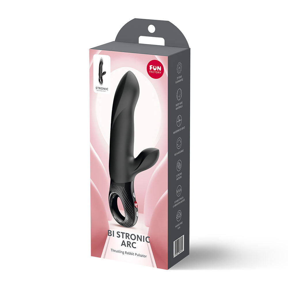 Fun Factory BI STRONIC ARC Black - Black 21.6 cm USB-C Rechargeable Thrusting Vibrator — view 8