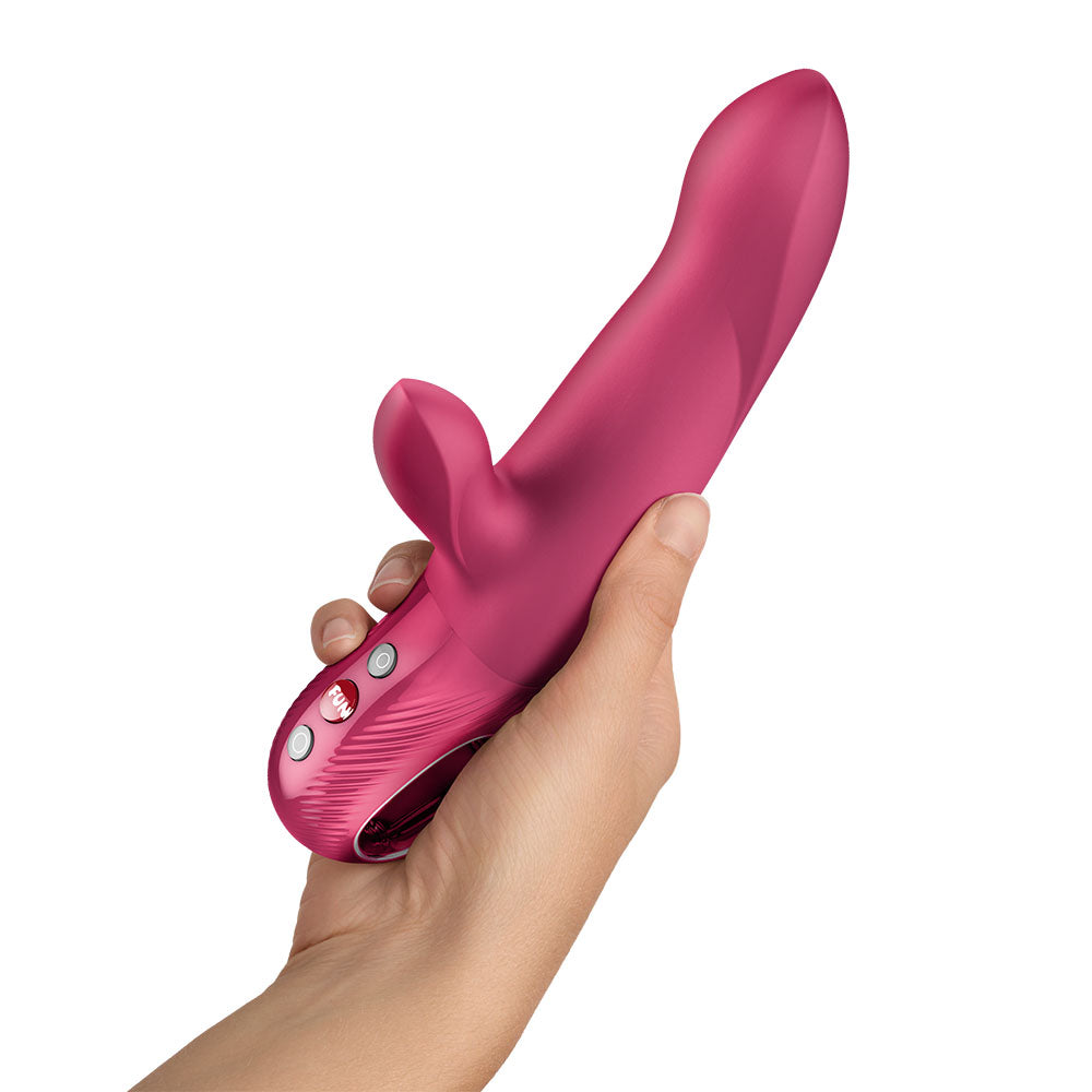 Fun Factory BI STRONIC ARC Raspberry - Raspberry 21.6 cm USB-C Thrusting Vibrator