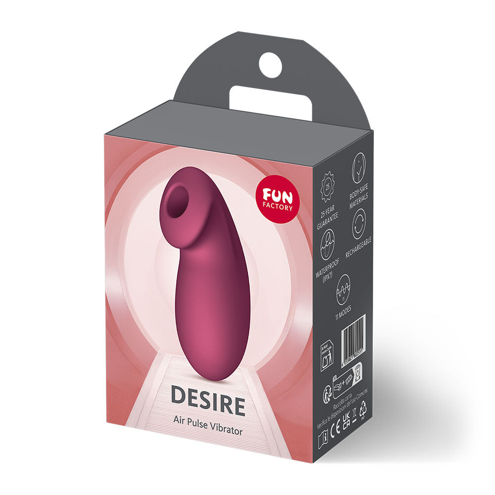Fun Factory DESIRE Wine Red - Wine Red USB Rechargeable Air Pulse Stimulator — image 8