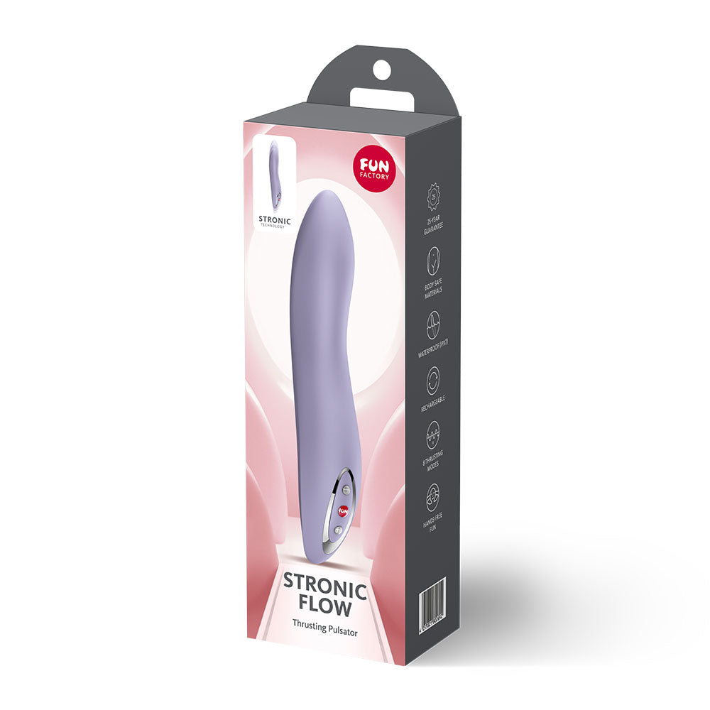 Fun Factory STRONIC FLOW Light Violet - Light Violet USB Rechargeable Thrusting Vibrator — view 9