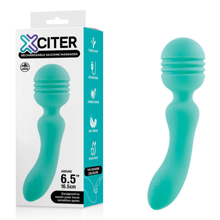 Xciter - Teal - Teal 16.5 cm Massage Wand buy online Australia