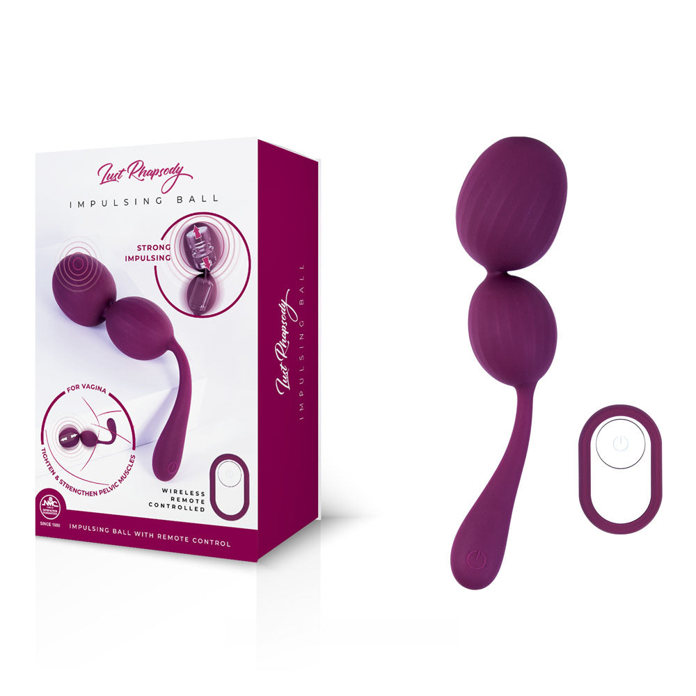 Lust Rhapsody Impulsing Ball - Purple Impulsing Kegel Balls with Wireless Remote buy online Australia