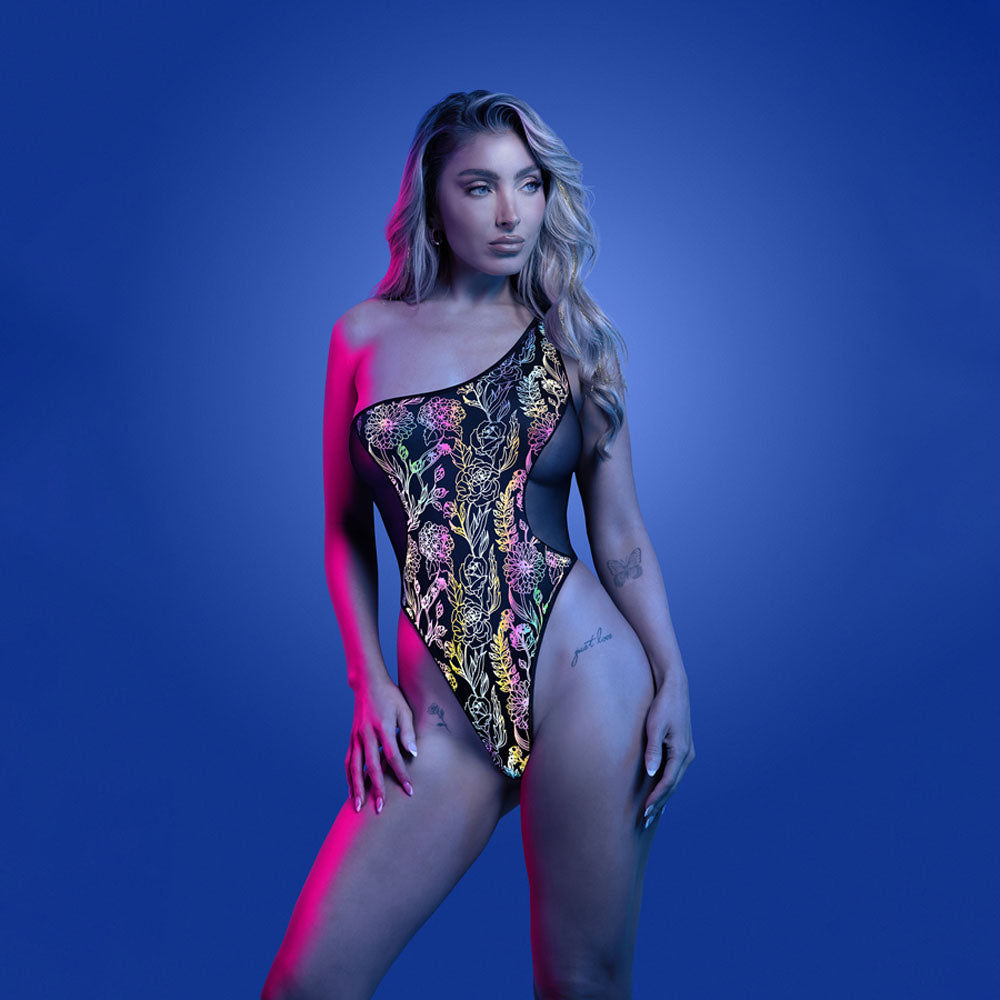 GLOW Luminescent Flash Teddy ML - Black Reflective Teddy - M/L Size buy online Australia