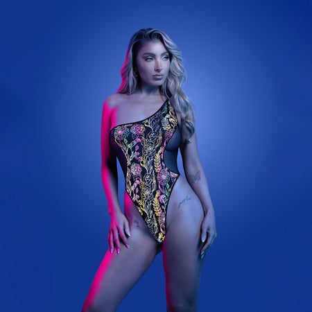 GLOW Luminescent Flash Teddy ML - Black Reflective Teddy - M/L Size buy online Australia