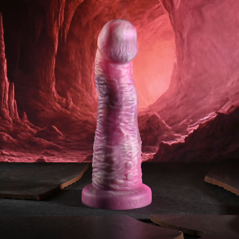 Gender X WHIMSICAL - Pink USB Rechargeable Vibrating Fantasy Dildo with Wireless Remote — image 4