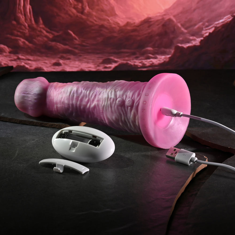 Gender X WHIMSICAL - Pink USB Rechargeable Vibrating Fantasy Dildo with Wireless Remote — image 9