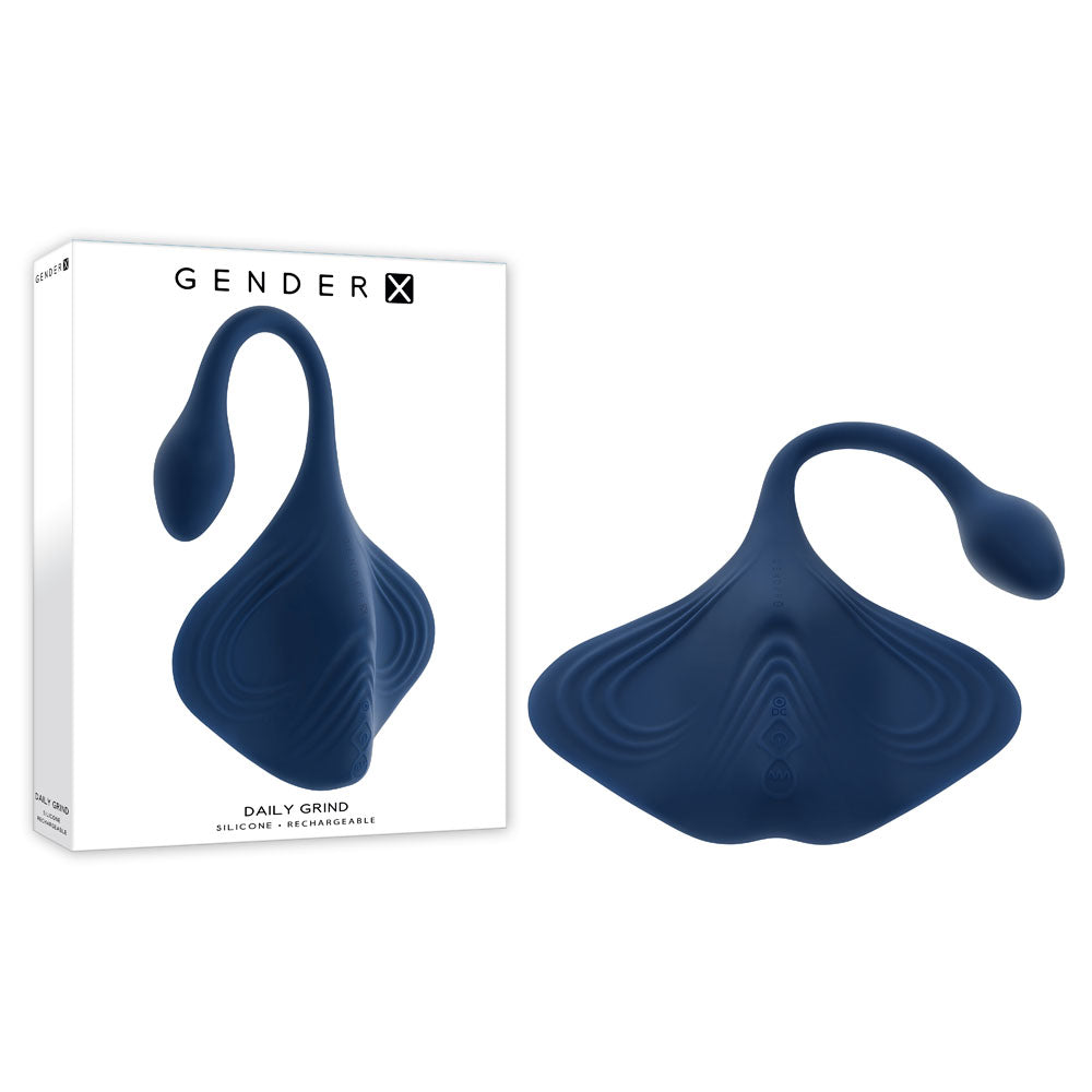Gender X DAILY GRIND - Blue USB Rechargeable Grinding Pad with Anal Plug