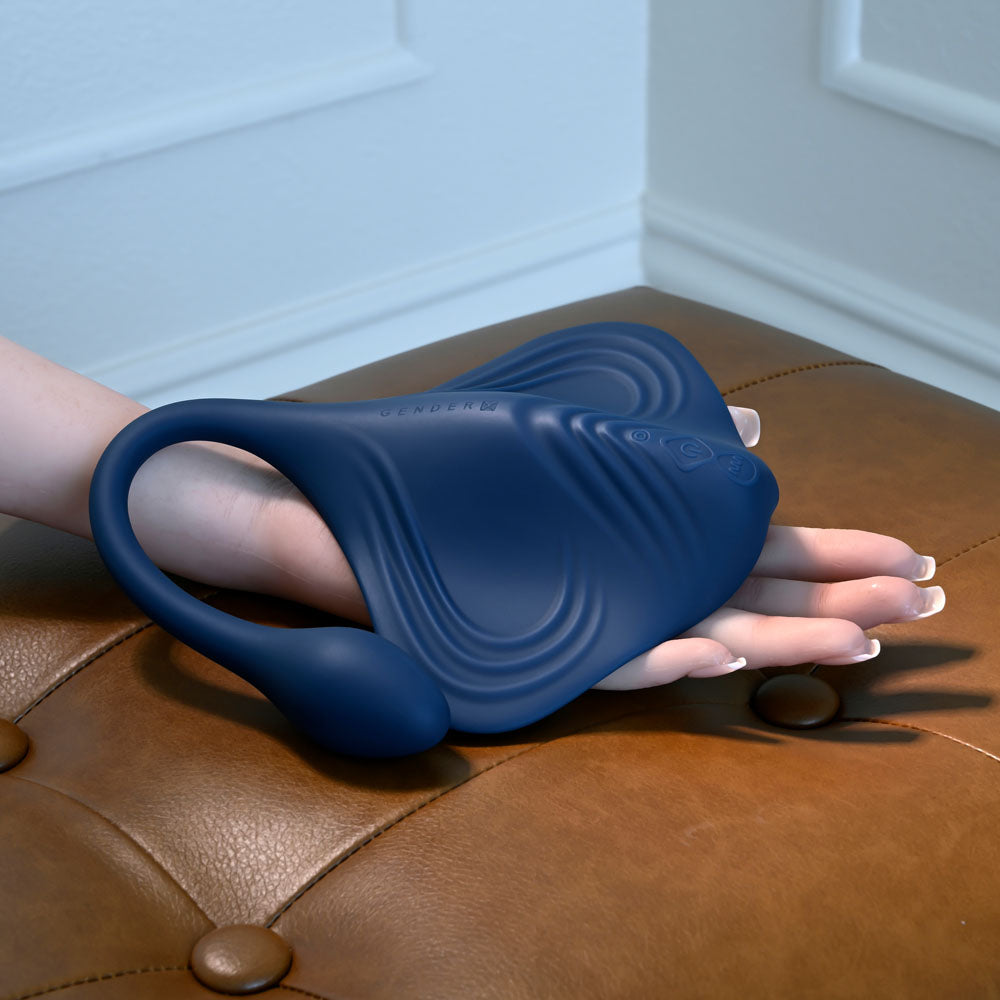 Gender X DAILY GRIND - Blue USB Rechargeable Grinding Pad with Anal Plug