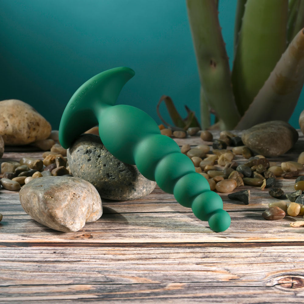 Gender X THE RATTLER - Green 17 cm USB Rechargeable Vibrating and Twirling Anal Plug — view 7