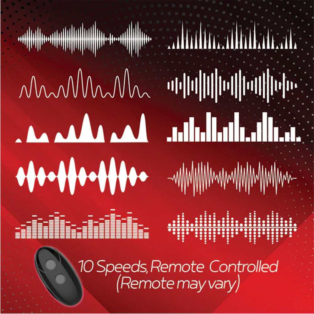 Red Dot Rings - V3 - Black USB Rechargeable Vibrating Cock & Ball Ring with Remote — view 4