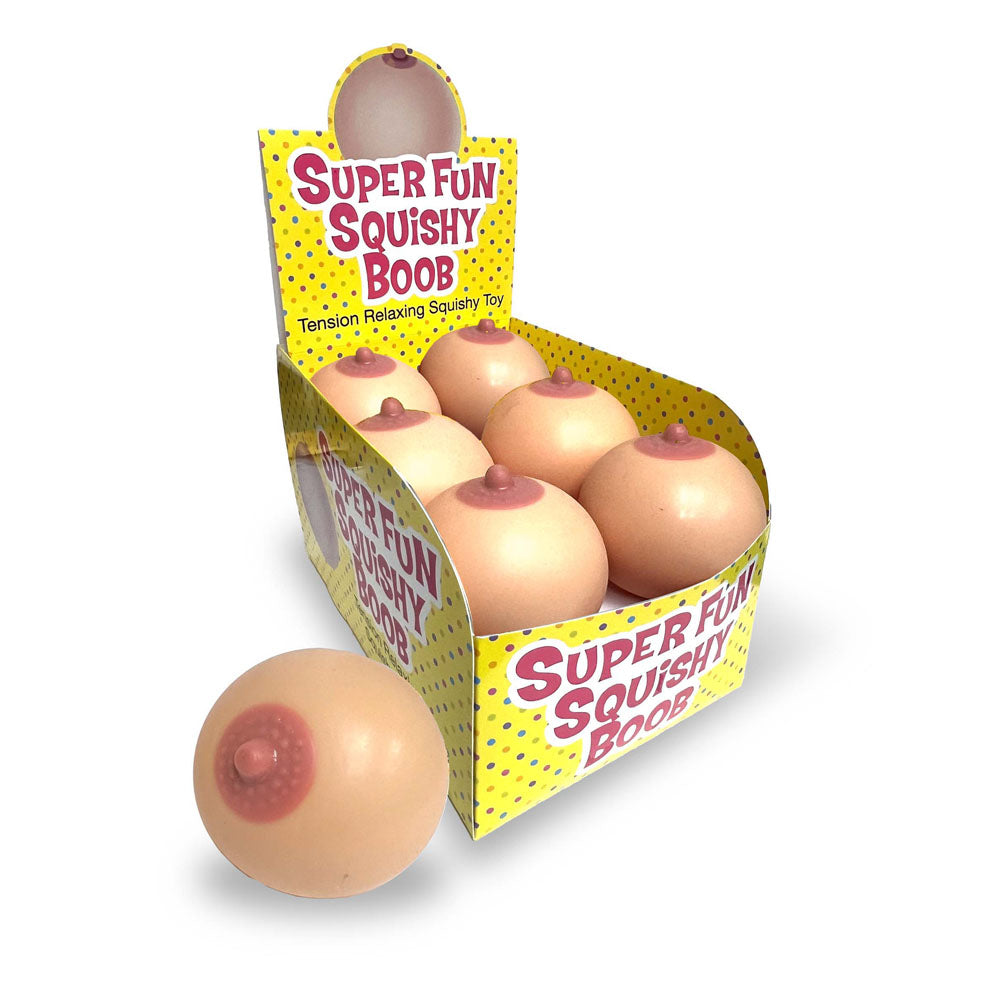 Super Fun Squishy Boobs - Counter Display - Boobie Stress Balls - Counter Display of 12 buy online Australia