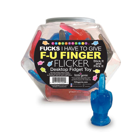 Fucks I Have To Give F-U Finger Flicker - Display - Novelty Fidget Toy - Fishbowl Display of 24 buy online Australia