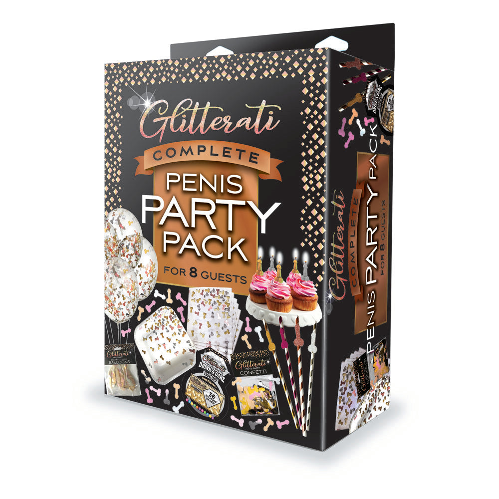 Glitterati Complete Penis Party Pack - Party Set for 8 People buy online Australia