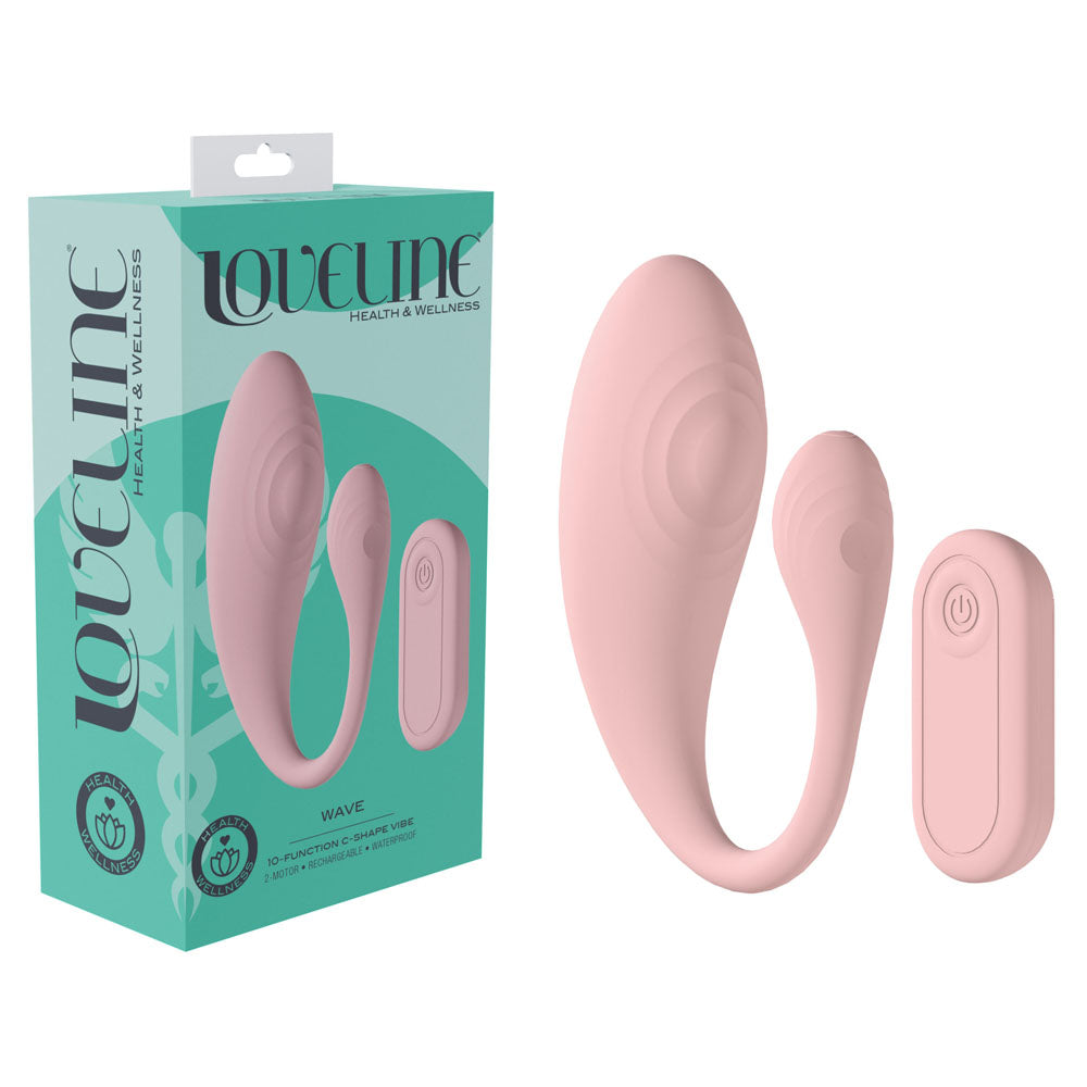 LOVELINE Wave - Pink C-Shaped Vibrator with Remote buy online Australia