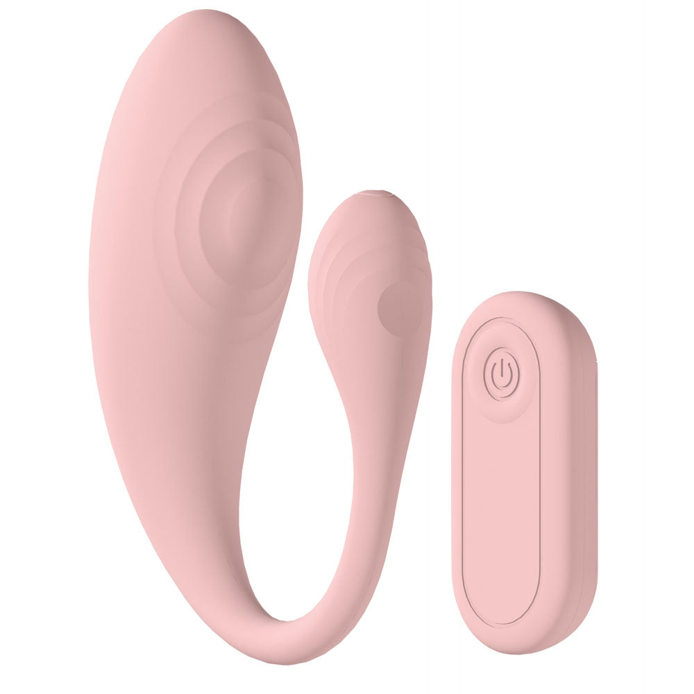 LOVELINE Wave - Pink C-Shaped Vibrator with Remote