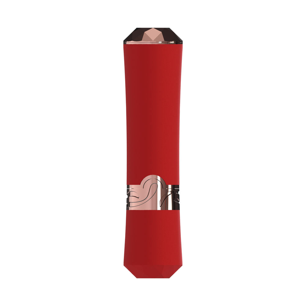 LOVELINE Dahlia - Red - Red 12.5 cm USB Rechargeable Lipstick Vibrator — image 4