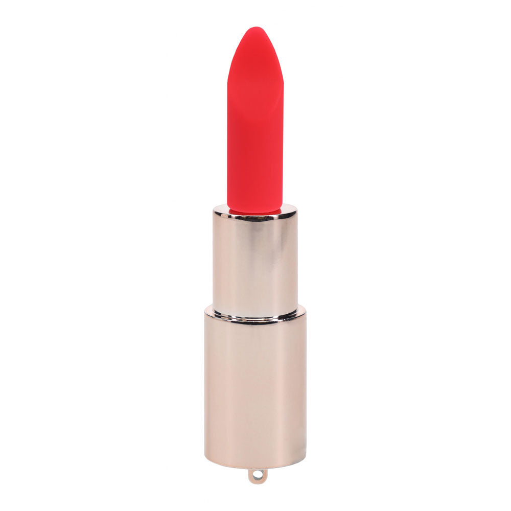 LOVELINE Diamond - Red - Red 8.3 cm USB Rechargeable Lipstick Vibrator — image 4