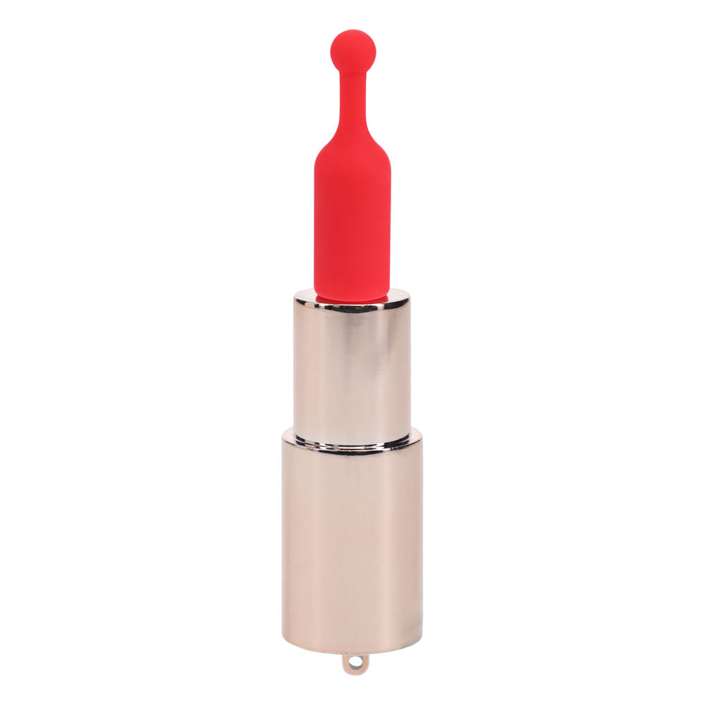 LOVELINE Sparkle - Red 8.3 cm USB Rechargeable Lipstick Vibrator — image 6