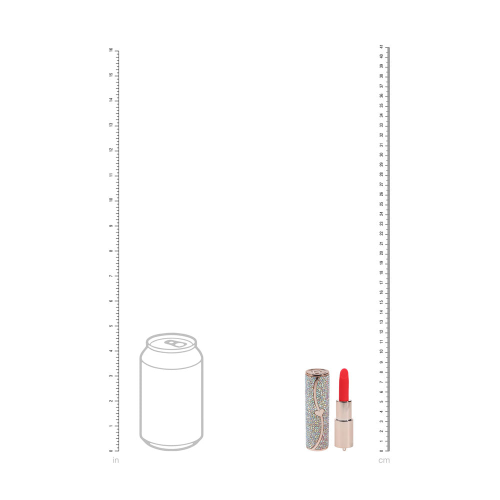 LOVELINE Sparkle - Red 8.3 cm USB Rechargeable Lipstick Vibrator — image 7
