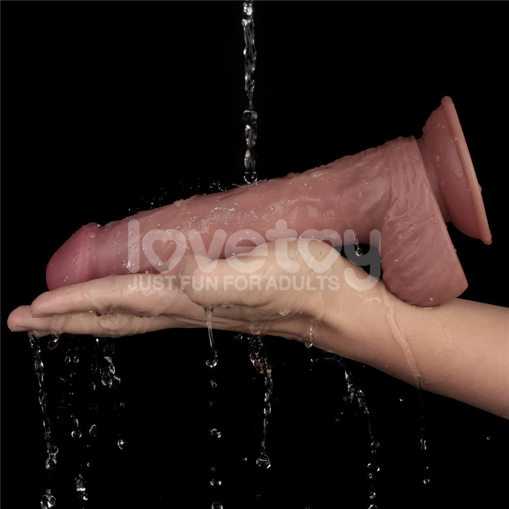 Dual Density Power Cock - 9 Inch Flesh - Flesh 23 cm USB Rechargeable Vibrating Dildo — image 2
