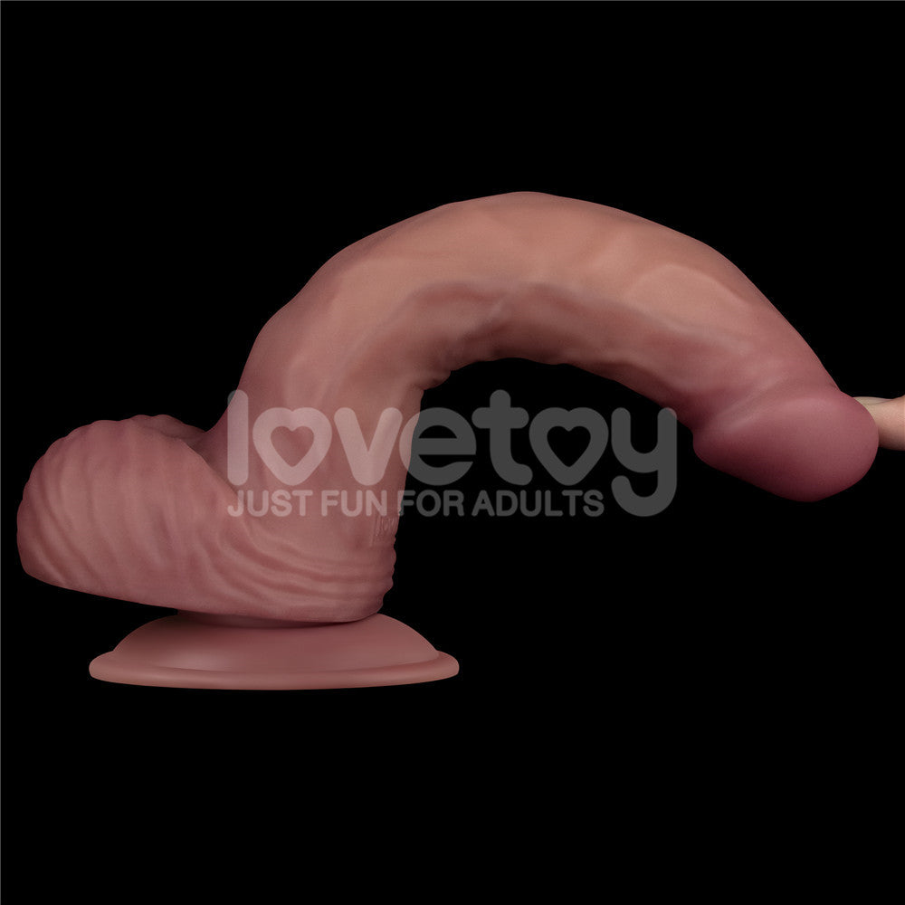 Dual Density Power Cock - 9 Inch Flesh - Flesh 23 cm USB Rechargeable Vibrating Dildo — image 5