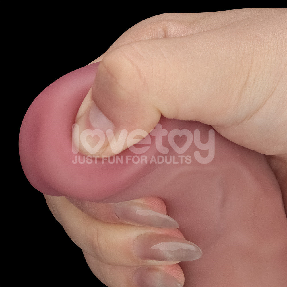 Dual Density Power Cock - 9 Inch Flesh - Flesh 23 cm USB Rechargeable Vibrating Dildo — image 6