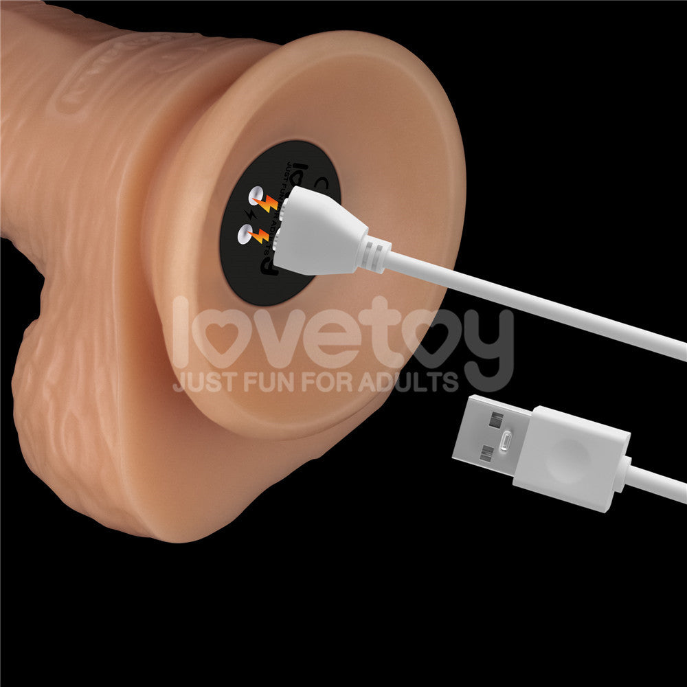 8.5 Inch Power Basics - Flesh 21.6 cm USB Rechargeable Vibrating Dong — image 9