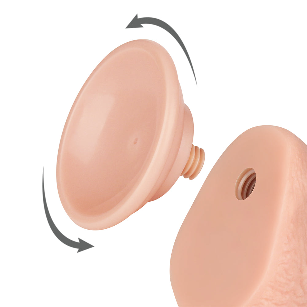 Sliding Skin Dual Layer Dong - Flesh 19.5 cm (7.5'') Dong with Flexible Skin — image 6