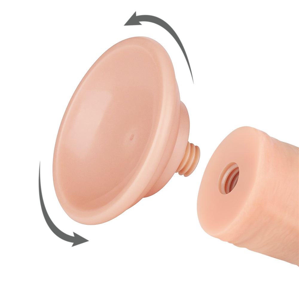 Sliding Skin Dual Layer Dong - Flesh 20 cm (8'') Dong with Flexible Skin — image 6