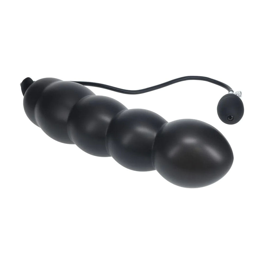 LEVELZ Beaded Inflatable Anal Plug - Black Inflatable Butt Plug