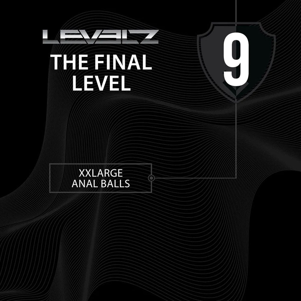 LEVELZ Round Anal Balls - XXL - 60mm - Black 52.5 cm XXL Anal Beads